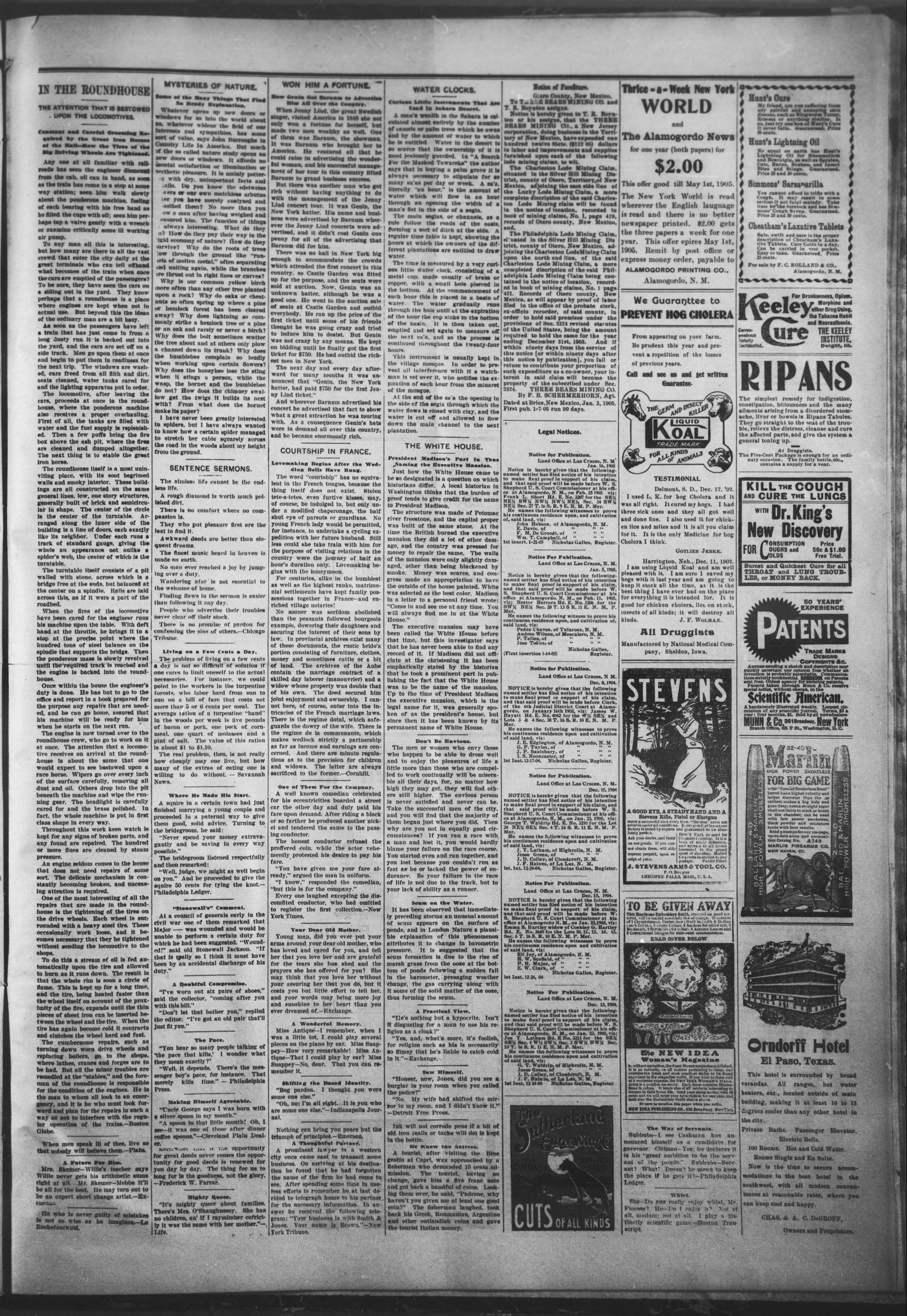 The Alamogordo News (4 February 1905, Page 3)