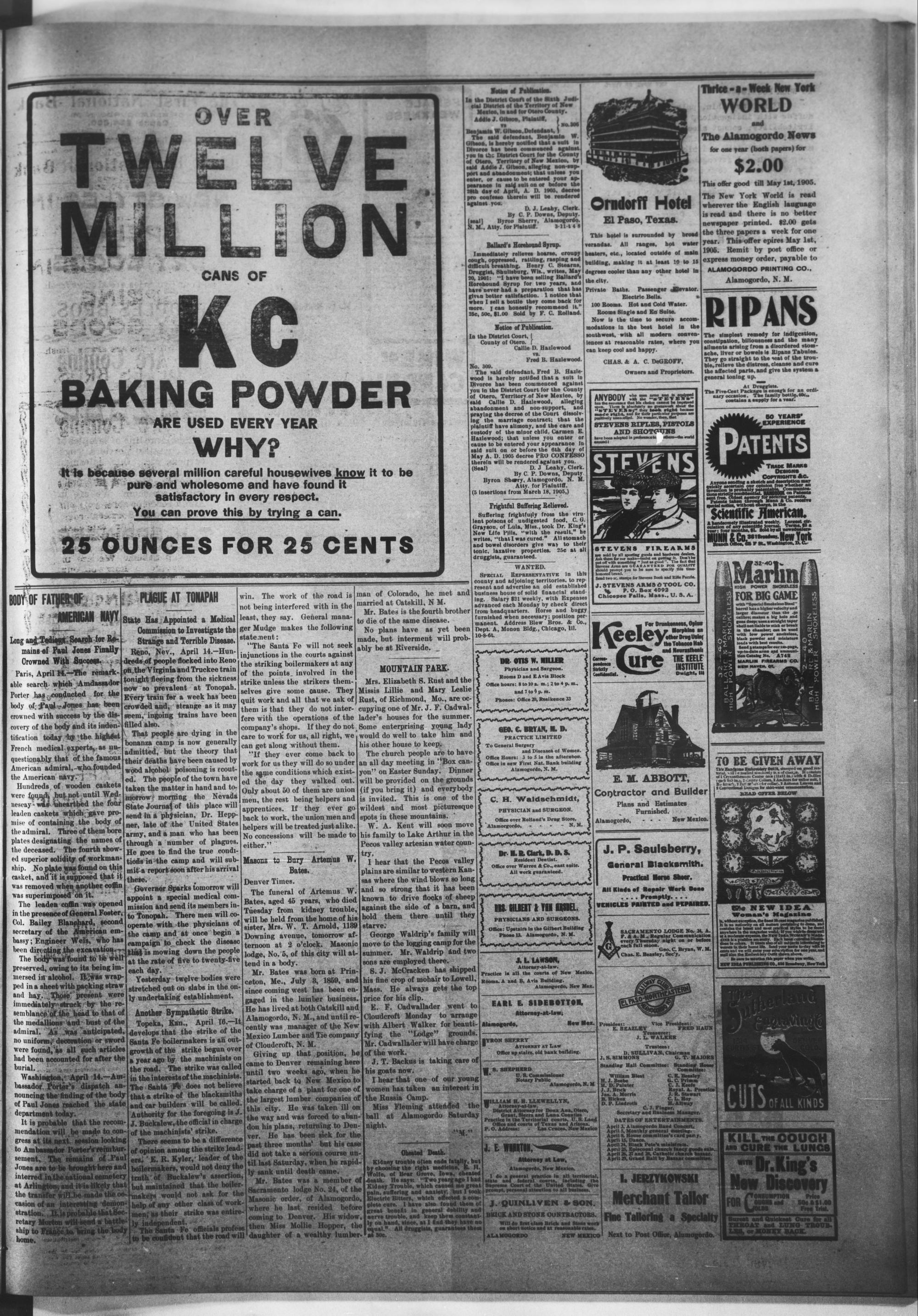 The Alamogordo News (22 April 1905, Page 3)