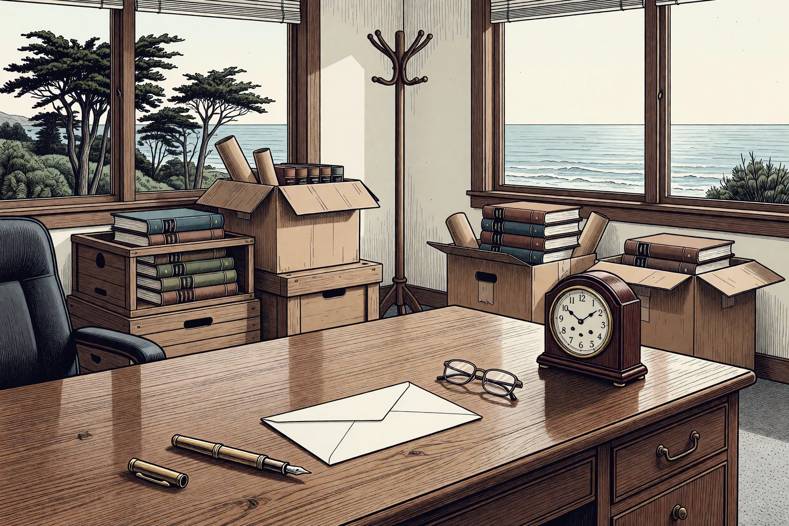 Modern illustration for digital edition: Adios Torrance