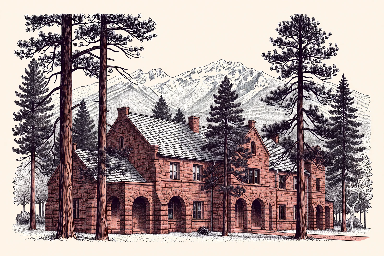 Modern illustration for digital edition: Arizona State Teachers College
