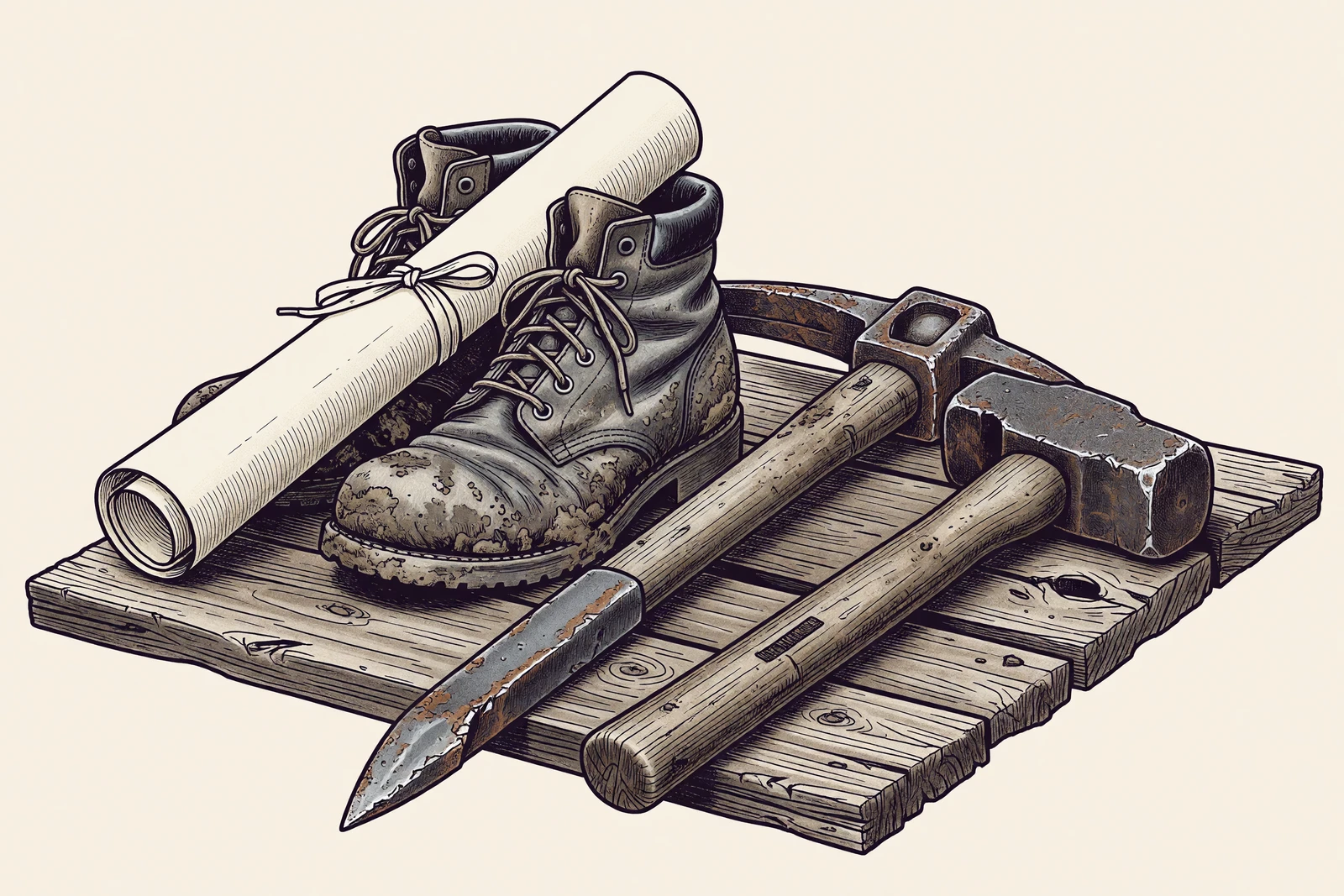 Modern illustration for digital edition: College Degree and No Job