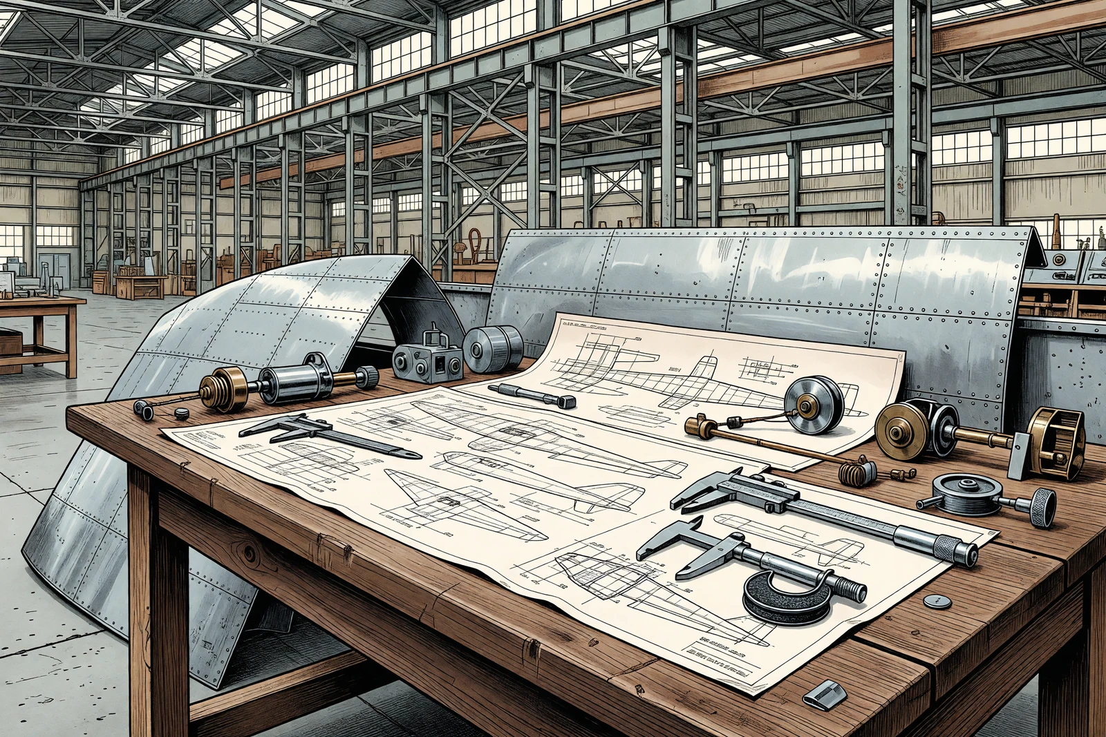Modern illustration for digital edition: Douglas Aircraft