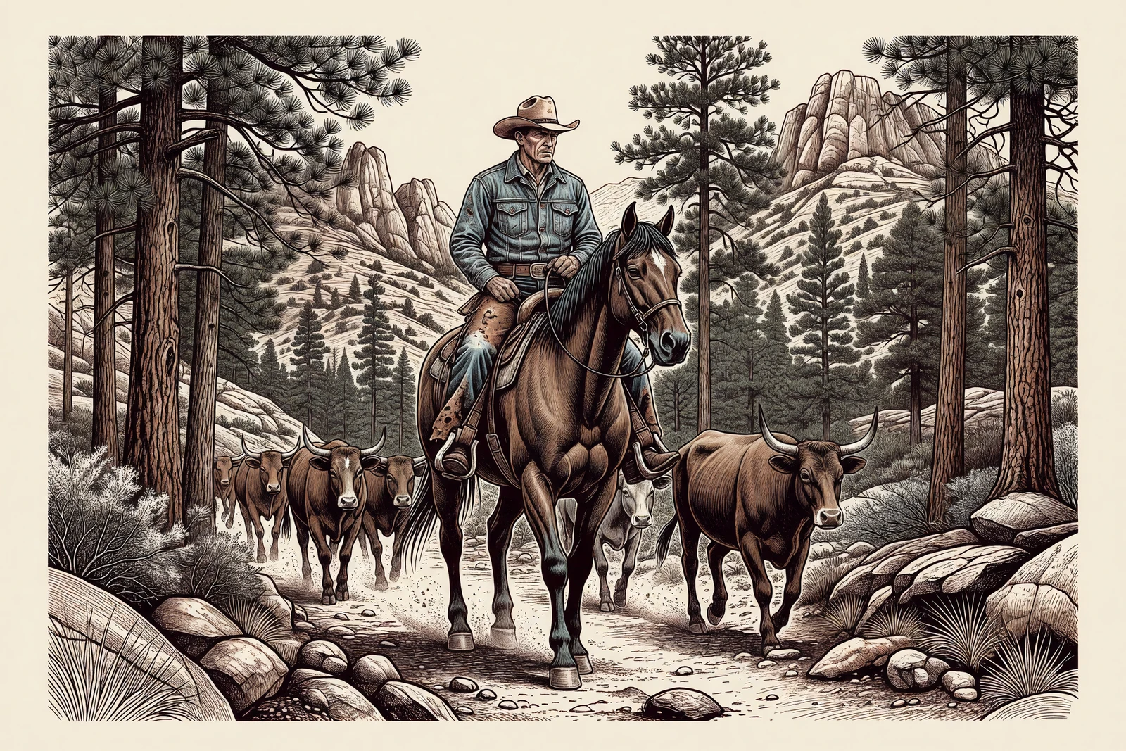 Modern illustration for digital edition: Jim-Sam Haught