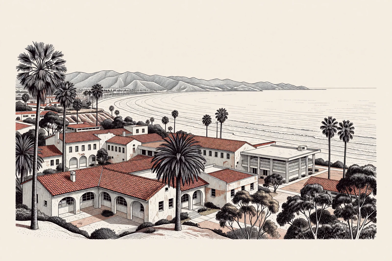 Modern illustration for digital edition: Santa Monica Unified & Community College Districts