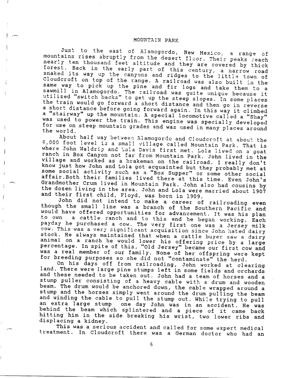 Original manuscript scan of Page 6