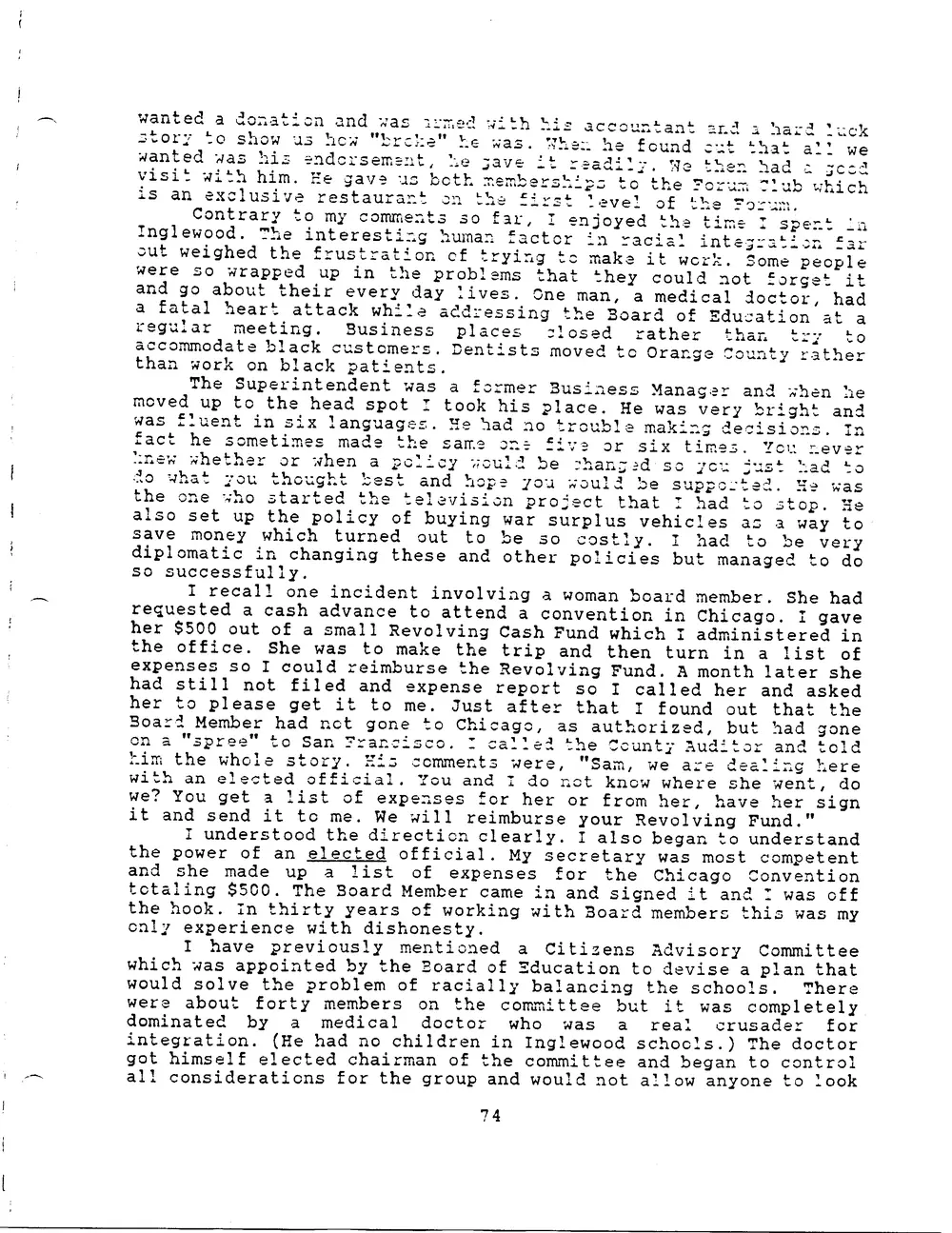 Facsimile scan of manuscript Page 74 (leaf 77)